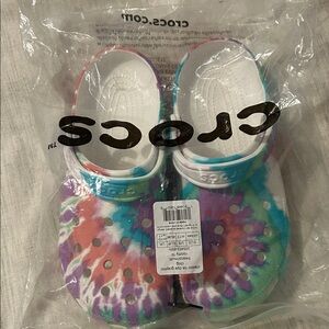 CROCS Multicolor Tie-Dye Mules
